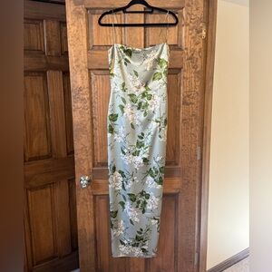 Reformation Frankie Silk Dress NWT Tea Garden Size 6